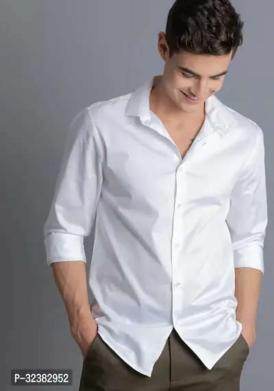 Stylish Solid Long Sleeve Casual Shirt for Men-thumb0