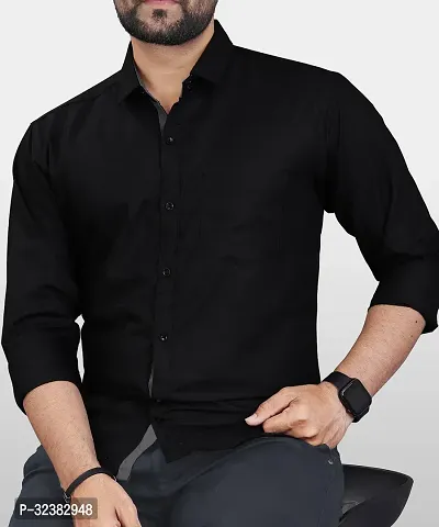 Stylish Solid Long Sleeve Casual Shirt for Men-thumb0