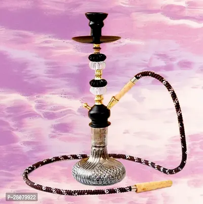 SmartBuy Antique King Designer Black Russian Hookah Set for Home Deco Glass Iron Hookahnbsp;-thumb0