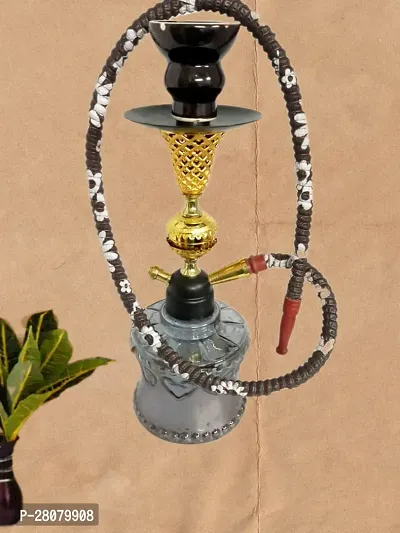 SmartBuy Antique King Designer Black Russian Hookah Set for Home Deco Glass Iron Hookah