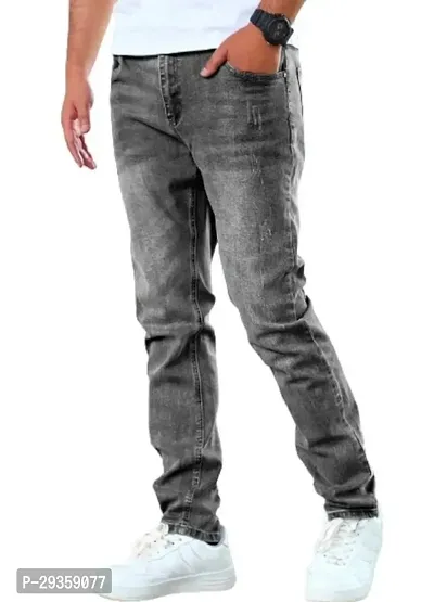 Dark Grey Jeans For Men-thumb0