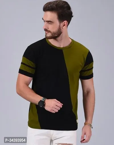 Reliable Multicoloured Cotton Solid Round Neck Tees For Men-thumb0