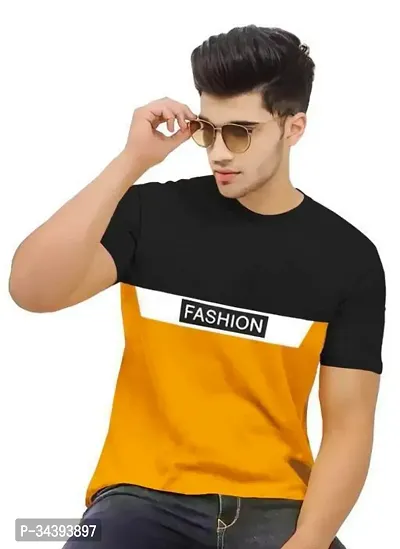 Reliable Multicoloured Cotton Printed Round Neck Tees For Men