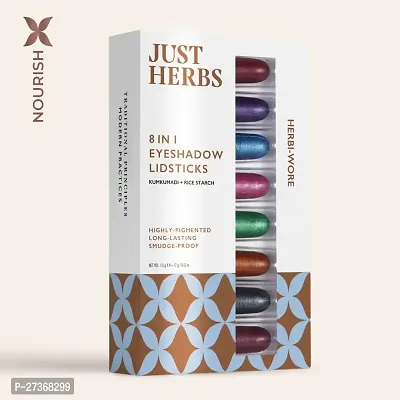 JUST HERBS 8 in 1 Eyeshadow Lidsticks (Available in 2 Variants) (HERBI - WORE0-thumb0