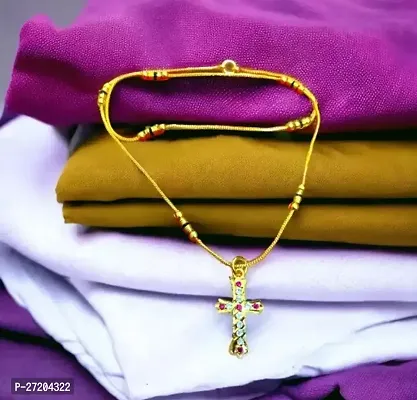 Elegant Copper Golden Long Chain For Women-thumb0