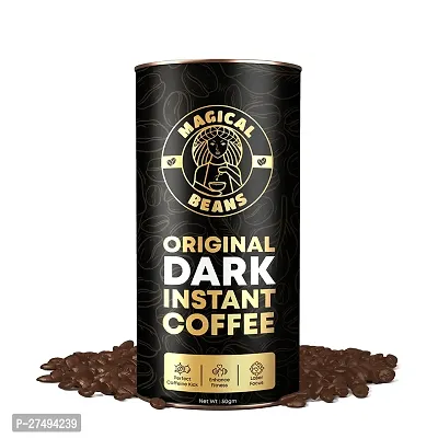 Magical Beans 50gm Original Premium dark Instant Coffee | 100% Arabica | Strong  Delicious Coffee | Rich  Smooth Aroma | Make Cafeacute; Style Hot or Cold Coffee, Cappuccino, Espresso, Latte at Home Perfe-thumb0