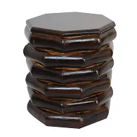 Incredible Hub Wooden Small Stool/Work Fancy Designer Foot Coffee/Fruit Stool | Foot Stool for Home | Stool for Sitting | Stool for Kitchen | End Table | Plant Stand-thumb3
