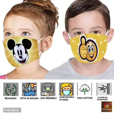 Multicoloured pure 100 % washable Masks for Kids