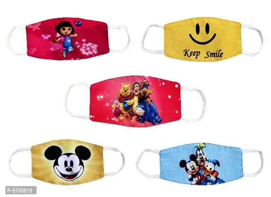 Multicoloured pure 100 % washable Masks for Kids