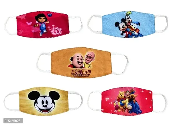 Multicoloured pure 100 % washable Masks for Kids