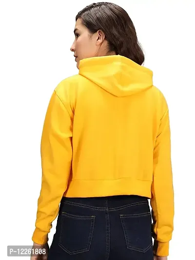 Apurwa Fashion Women's Cotton V-Neck Sweatshirt(AP_BTS_H_Yellow_S_Yellow_S)-thumb2