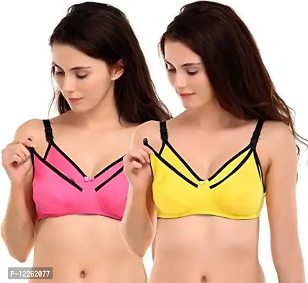 Buy Apurwa Fashion Women Maternity/Nursing Non Padded Bra (Pink, Yellow)  Online In India At Discounted Prices