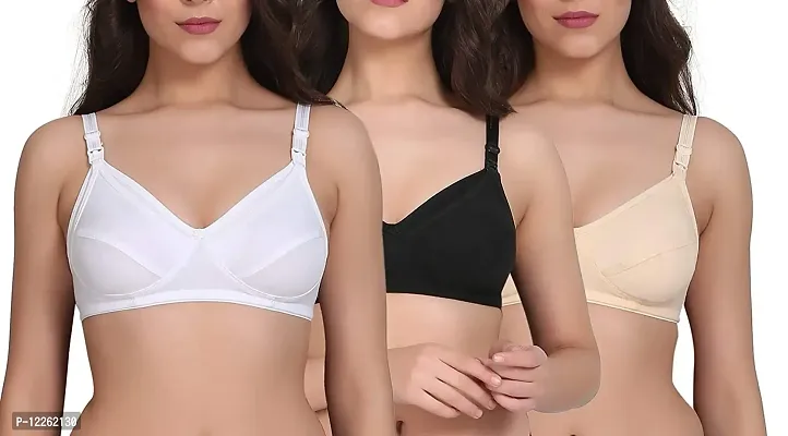 Buy Apurwa Fashion Pack of 3 Solid Non-Wired Non Padded Maternity Bras  Online In India At Discounted Prices