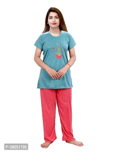 Women Top  and Pyjama Night Wear-thumb0