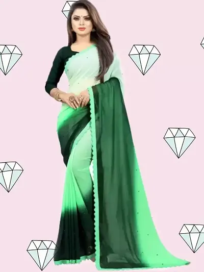 Stylish New Georgette Sarees with Blouse Piece