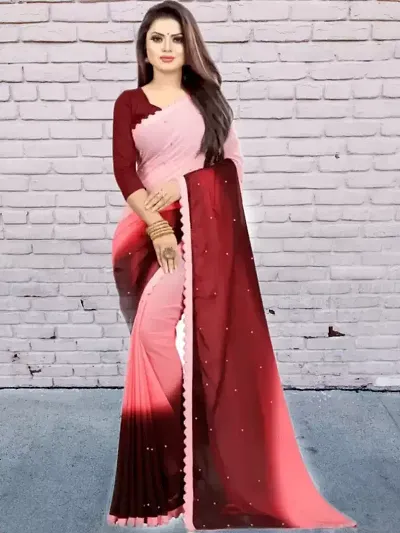  Georgette Saree with Blouse piece 