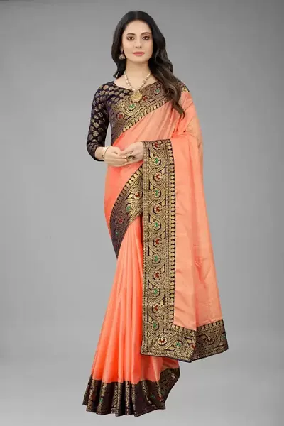 Stylish Silk Saree With Blouse Piece For Women