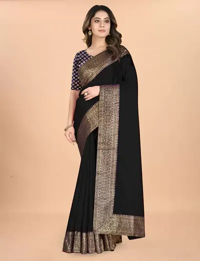 Alluring Pure Silk Saree with Blouse piece 