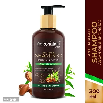 COROnation Herbal Anti Hair Fall Shampoo with Argan Oil  Bhringraj - 300 ml