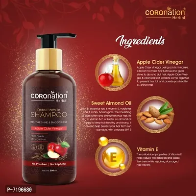 COROnation Herbal Apple Cider Vinegar Shampoo - 300 ml-thumb3