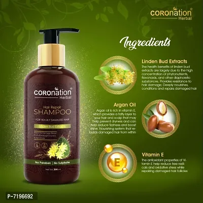 COROnation Herbal Hair Repair Shampoo with Linden Bud Extracts - 300 ml-thumb3