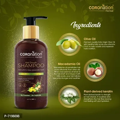 COROnation Herbal Olive  Macadamia Hair Growth Shampoo - 300 ml-thumb3