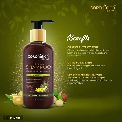 COROnation Herbal Olive  Macadamia Hair Growth Shampoo - 300 ml-thumb2