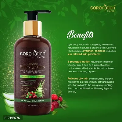COROnation Herbal Aloevera  Cranberry Body Lotion - 300 ml-thumb2
