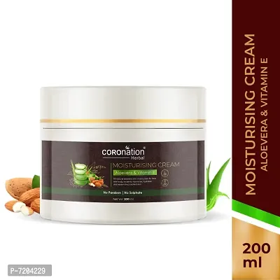 COROnation Herbal Aloevera  Vitamin E Moisturising Cream - 200 ml