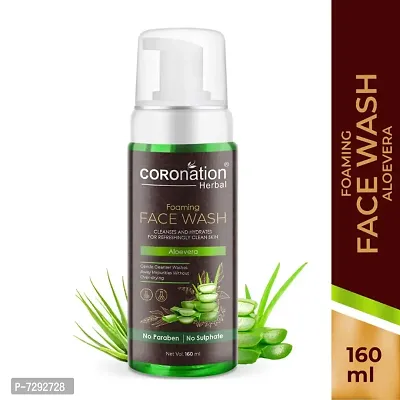 COROnation Herbal Aloevera Foaming Face Wash - 160 ml
