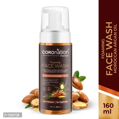 COROnation Herbal Moroccan Argan Oil Foaming Face Wash - 160 ml