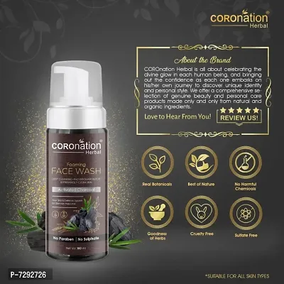 COROnation Herbal Activated Charcoal Foaming Face Wash - 160 ml-thumb4