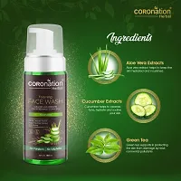 COROnation Herbal Aloevera Foaming Face Wash - 160 ml-thumb2