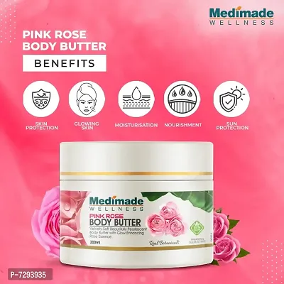 Medimade Pink Rose Body Butter - 200 ml-thumb2