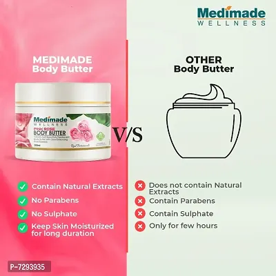 Medimade Pink Rose Body Butter - 200 ml-thumb3