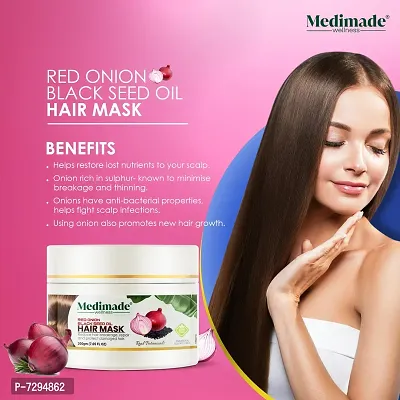 Medimade Red Onion Black Seed Oil Hair Mask - 200 g-thumb5