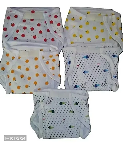 Gilli Shopee Cotton Hosiery Padded Baby Nappies Langot Reusable Diaper Nappy Pack of 5 (0-3 Months)