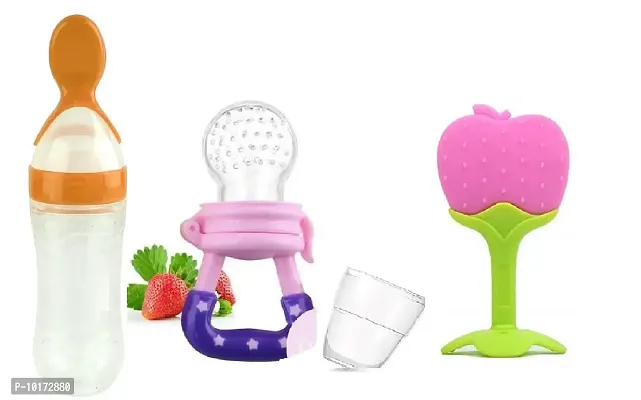Gilli Shopee Baby Fruit Nibbler and Feeder/Baby Fruit Nipple/Pacifier/Soother with Teether for 6-18 Months Baby-thumb0