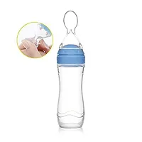 Gilli Shopee Baby Feeder Silicone Soft Head Rice Spoon Bottle Feeder for Baby Feeding with Silicone Food/Fruit Nibble & 2 Bib (Multi-1)-thumb1