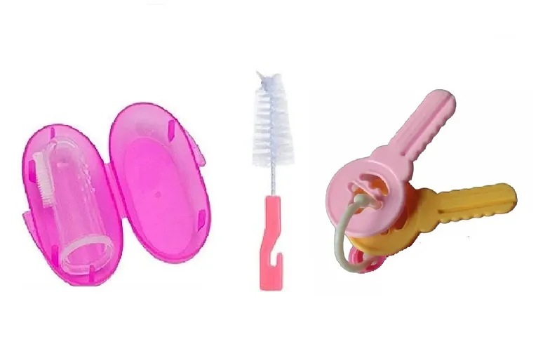 Gilli Shopee Baby Tongue Cleaner Flexiable soft Baby Finger Brush Silicone , Baby Toothbrush , baby Oral Brush With Box And Cleaning Brush