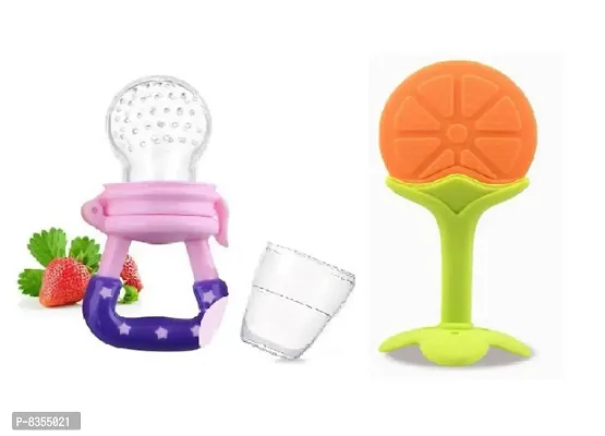 Gilli shopee Silicone Fruit Shape Teether for Baby 6-12 Months| Baby Teether 3-6 Months Babies| Teether Teether for 6 to 12 Months Baby Bpa Free-thumb0