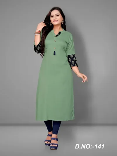 Women Rayon Printed Straight Plus Size Kurtas