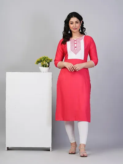 Stylish Rayon Embroidered Kurtas