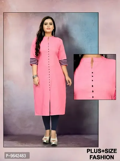 Beautiful Cotton Blend Solid Kurta For Women