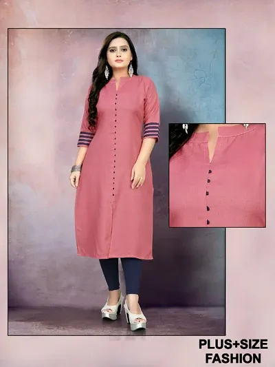 Stylish Solid Chinese Neck Kurta For Women- Pack Of 1