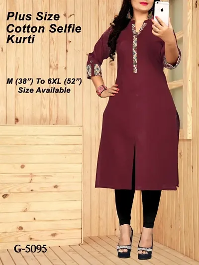 Plus Size Cotton Selfie Kurtis