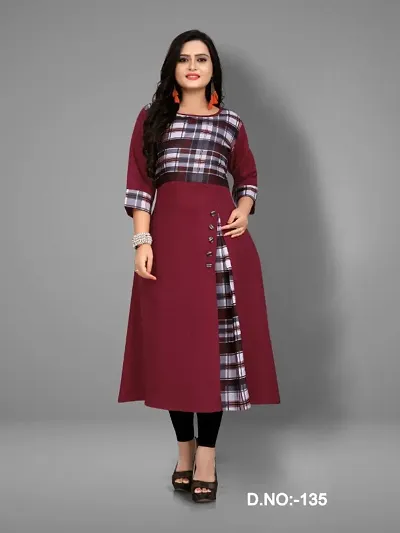 Plus Size Cotton A-Line Kurtis