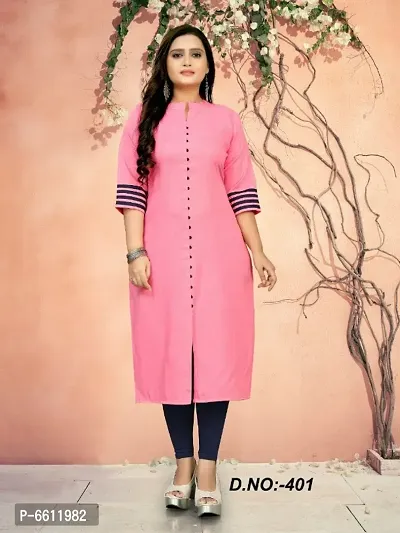 New Launched Self Design Cotton Chinese Neck Kurtis For Women