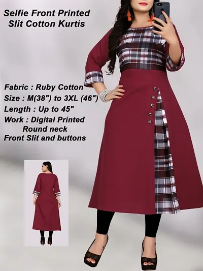 Women Blend Checked A-Line Kurta