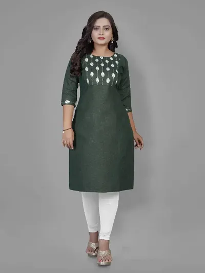 Embroidery Straight Kurtis